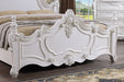 Francione E.King & Queen Bed White & Chrome - Furniture 2 Go- FL