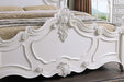 Francione E.King & Queen Bed White & Chrome - Furniture 2 Go- FL