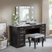 Valentina Vanity Set White & Dark Gray - Furniture 2 Go- FL
