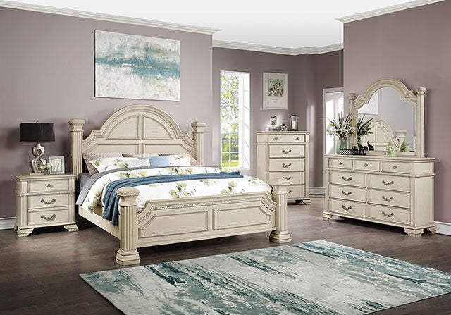 Pamphilos 4 & 5 Piece Queen Bedroom Set Gray & White - Furniture 2 Go- FL