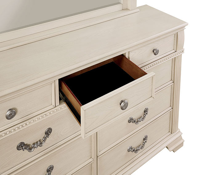 Pamphilos 4 & 5 Piece Queen Bedroom Set Gray & White - Furniture 2 Go- FL