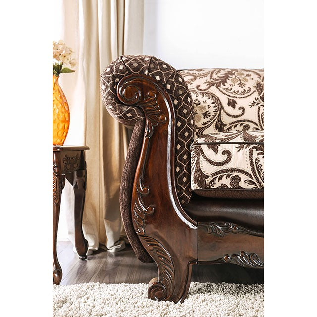 Quirino Light Brown/Dark Brown Sofa